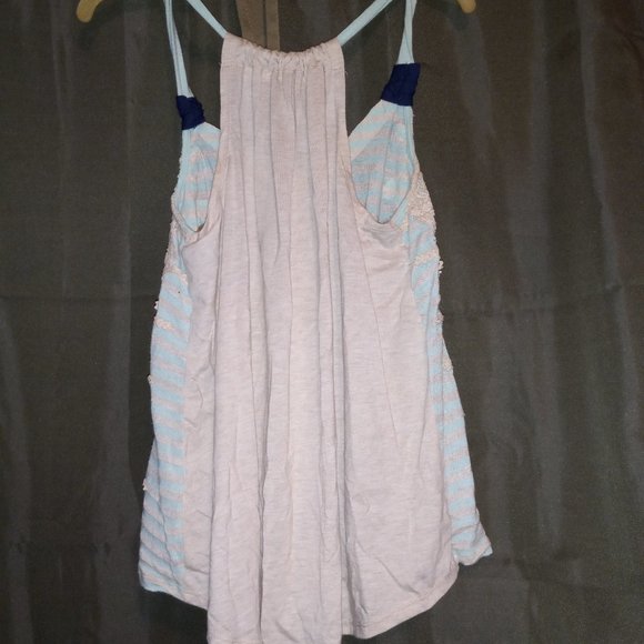 Flowy Cream Aqua Tank Top - Picture 2 of 4